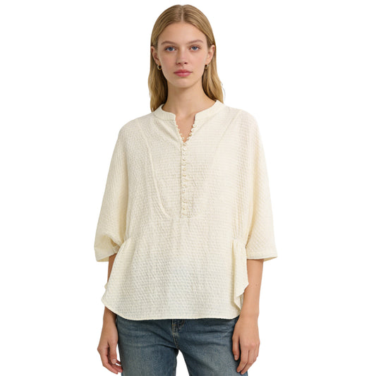 Women's  Casual Batwing Sleeve Comfortable Round Neck Top