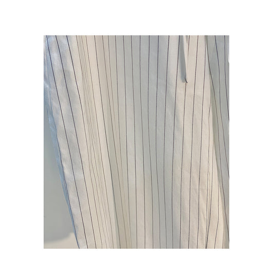 Women's Casual Beige Stripe Relaxed Pants With Two Pockets