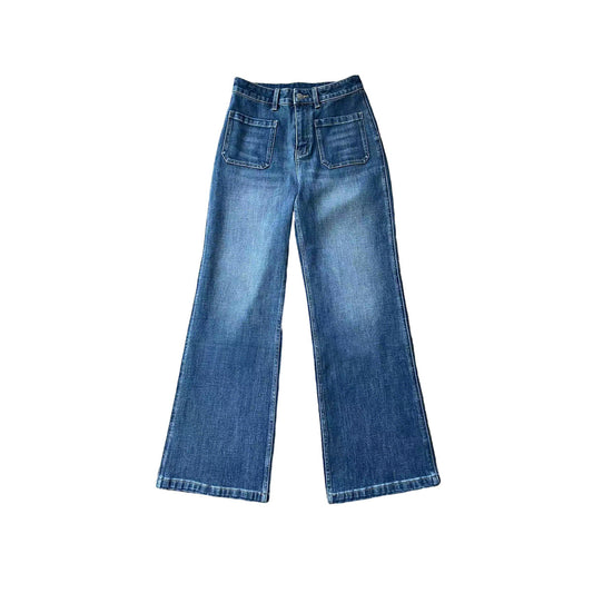 Women's Classic Straight Leg Jeans With Front Double Pockets