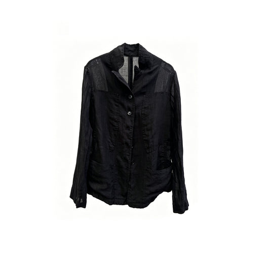 Women's Ramie Slim Fit Long Sleeve Shirt Soft Summer Top