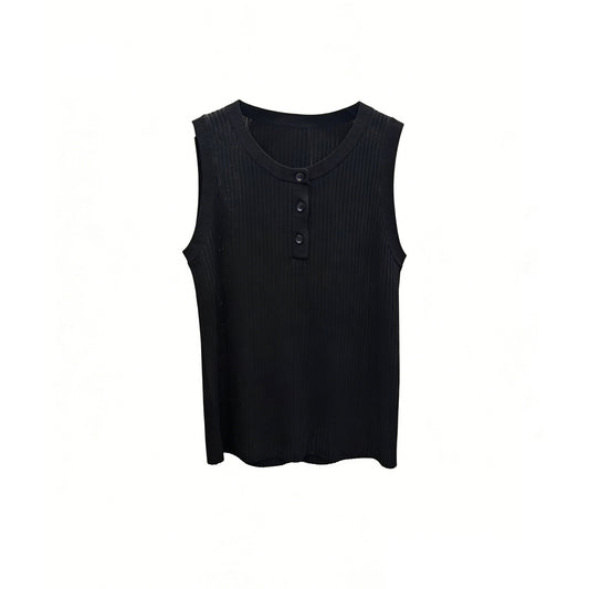 Women's Soft Knit Sleeveless Crew-Neck Top Tank Top