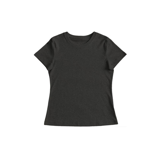 Women's Solid Short Sleeve Crew Neck T-shirt Casual Top