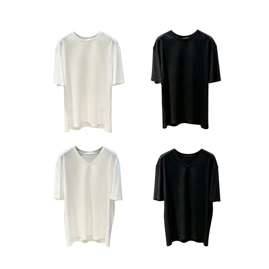 Women's Summer Cotton Linen Casual Short Sleeve Tee Soft Top