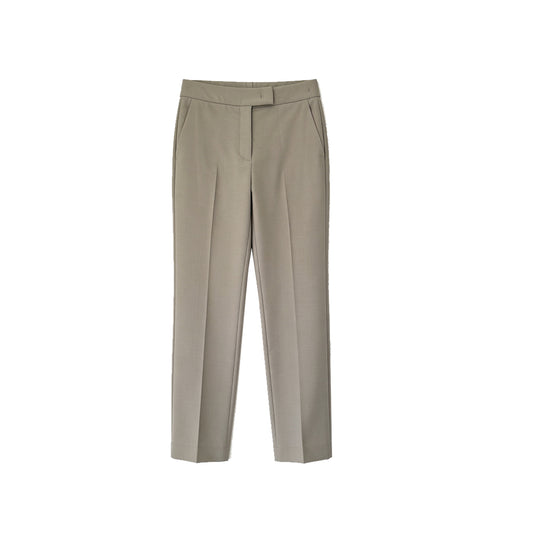 Women's Tailored Straight Leg Casual Cropped Trouser