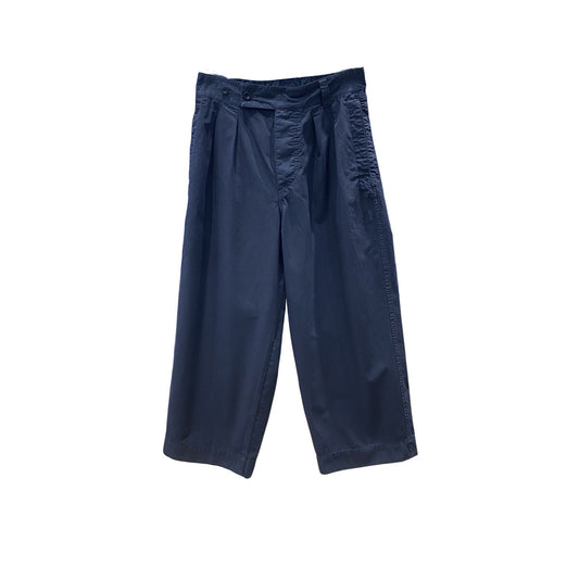 Women's Cotton Wide Leg Ninth Pants With Adjustable Waist