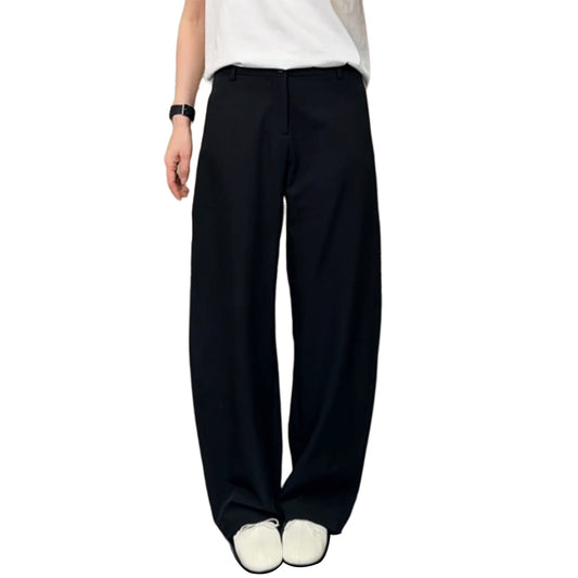 Women's Draped Wide Leg Casual Pants Chic Tailored Trousers
