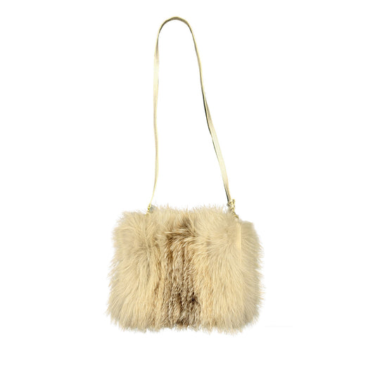 Women's Fox Fur Shoulder Bag Soft Chic Crossbody Handbag