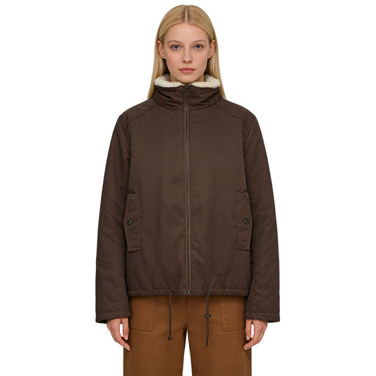 Women’s Rex Rabbit Fur Jacket Warm Stand Collar Winter Coat