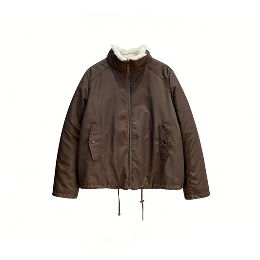 Women’s Rex Rabbit Fur Jacket Warm Stand Collar Winter Coat