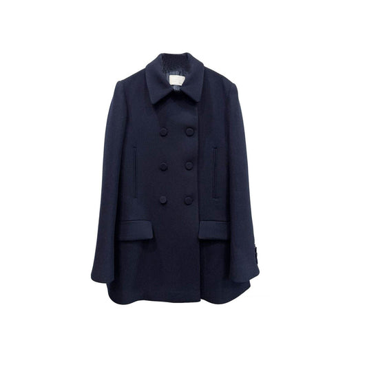 Women’s Short Wool Coat Winter Double Breasted with Classic Lapel
